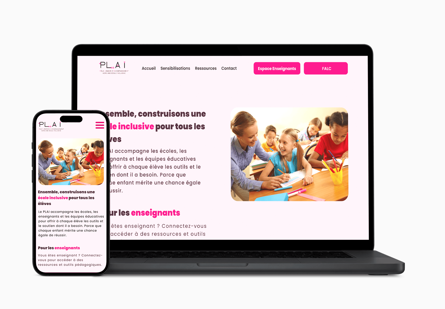 Screenshots of my website (desktop and mobile versions)